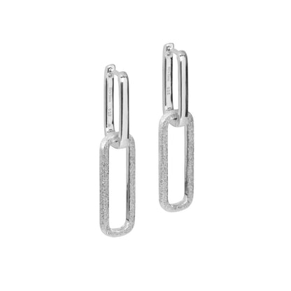 MyaMoon Metropolitan Rebel silver chain earrings