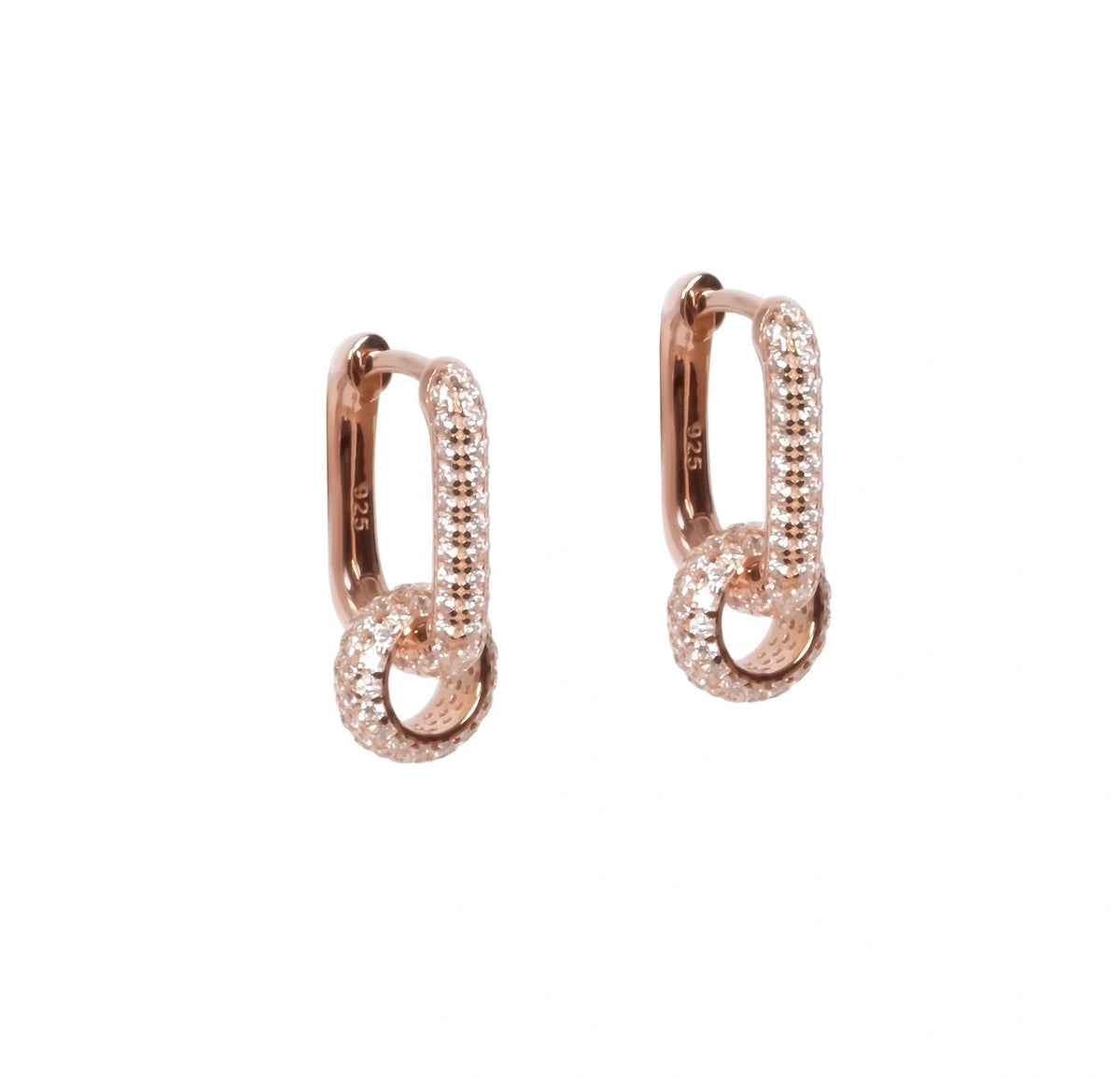 MyaMoon Metropolitan Glow silver zircon hoop earrings