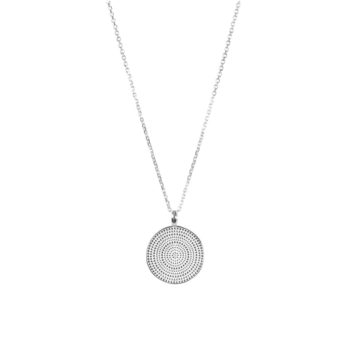 MyaMoon Juno Mandala silver medallion necklace — view 3