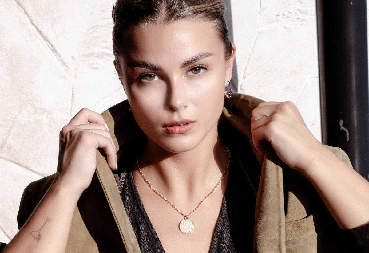 MyaMoon Metropolitan silver charm hoop earrings