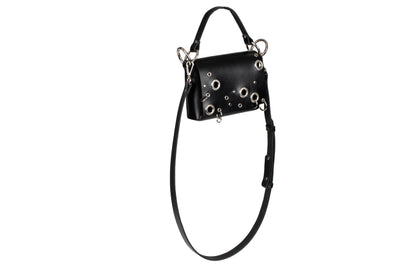 PYKOK Mia studded leather crossbody bag in black — view 6