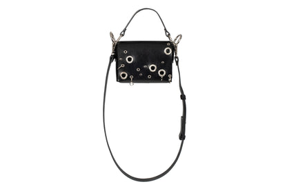 PYKOK Mia studded leather crossbody bag in black — view 5