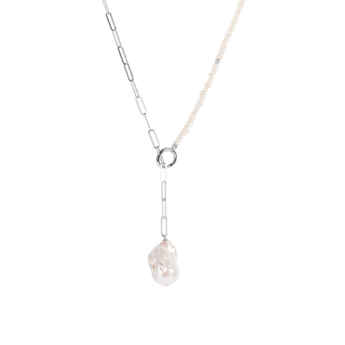 MyaMoon Mother-Pearl silver pearl choker — view 2