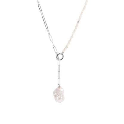 MyaMoon Mother-Pearl silver pearl choker — view 2