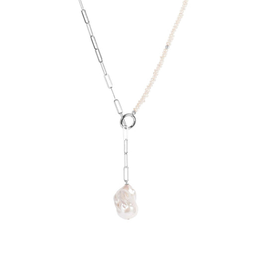 MyaMoon Mother-Pearl silver pearl choker — view 2
