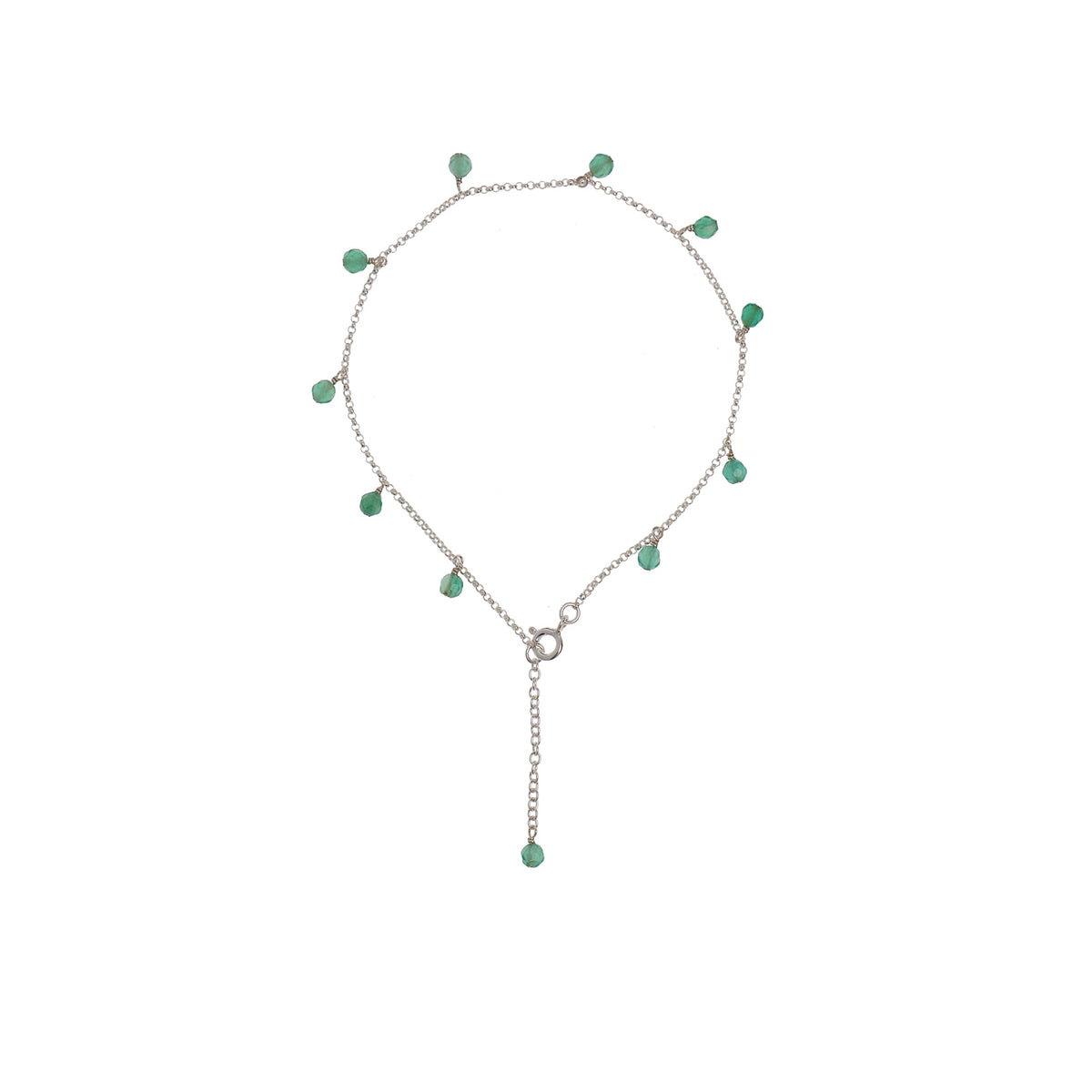 New Vintage by Kriss Eat Pray Love silver gemstone anklet — view 10