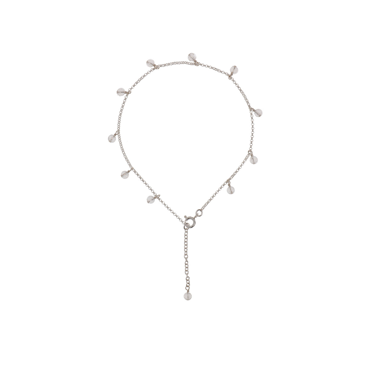 New Vintage by Kriss Eat Pray Love silver gemstone anklet — view 9