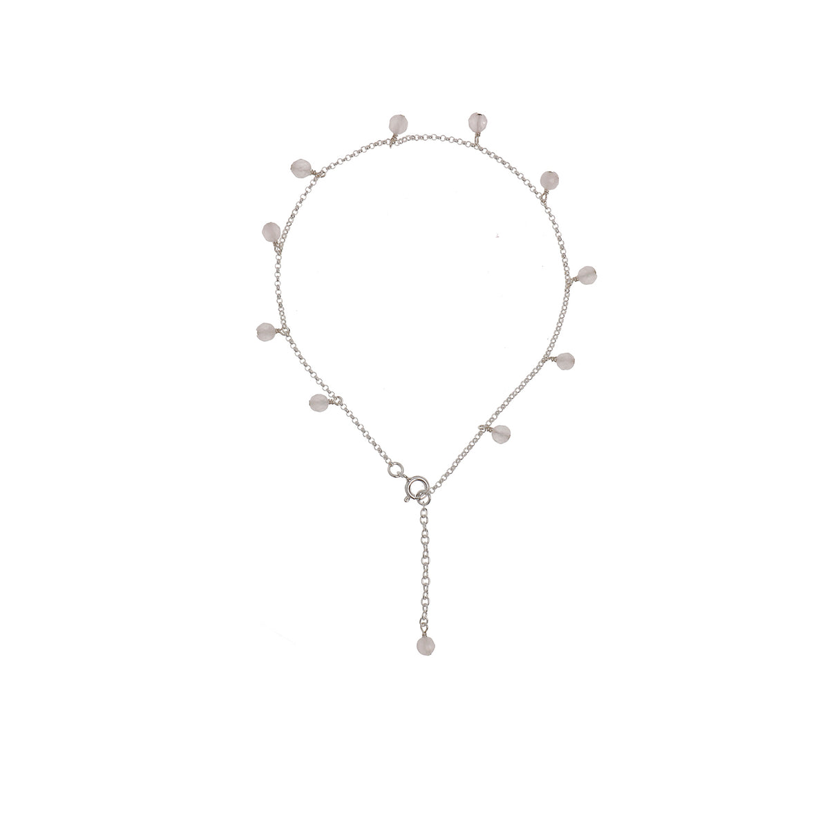 New Vintage by Kriss Eat Pray Love silver gemstone anklet — view 8