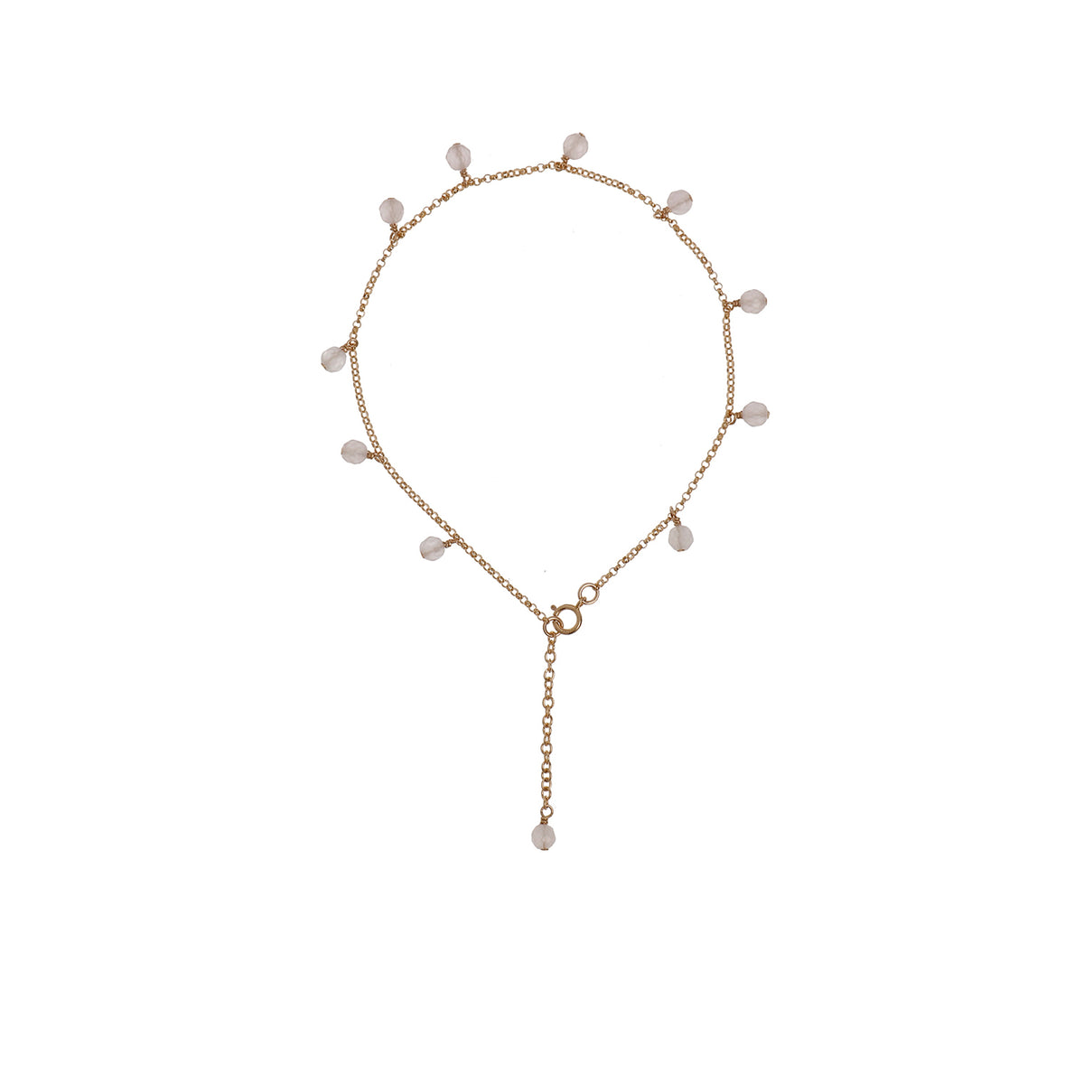 New Vintage by Kriss Eat Pray Love silver gemstone anklet — view 7