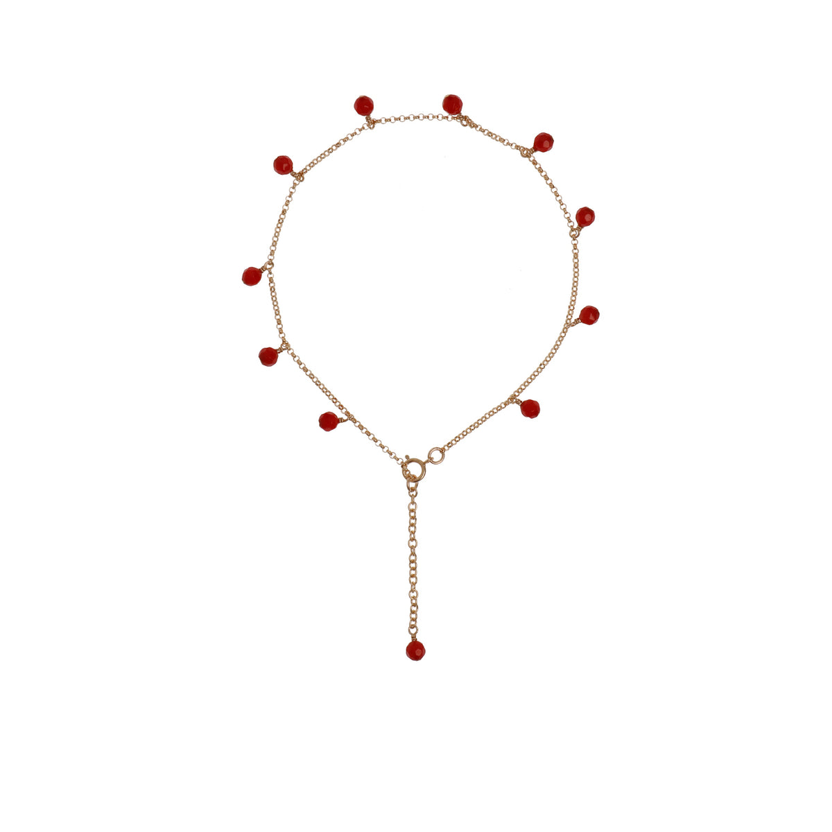 New Vintage by Kriss Eat Pray Love silver gemstone anklet — view 3