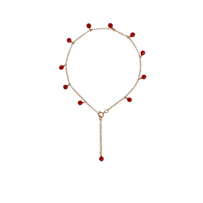 New Vintage by Kriss Eat Pray Love silver gemstone anklet — view 3