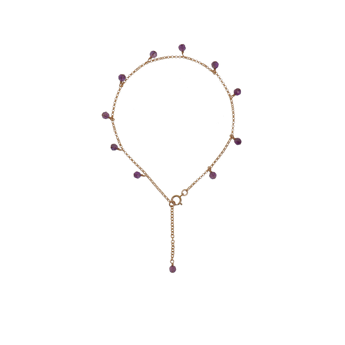 New Vintage by Kriss Eat Pray Love silver gemstone anklet — view 5