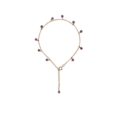 New Vintage by Kriss Eat Pray Love silver gemstone anklet — view 5