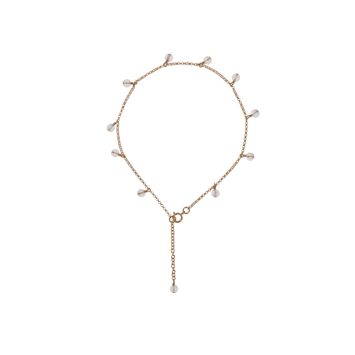 New Vintage by Kriss Eat Pray Love silver gemstone anklet — view 4
