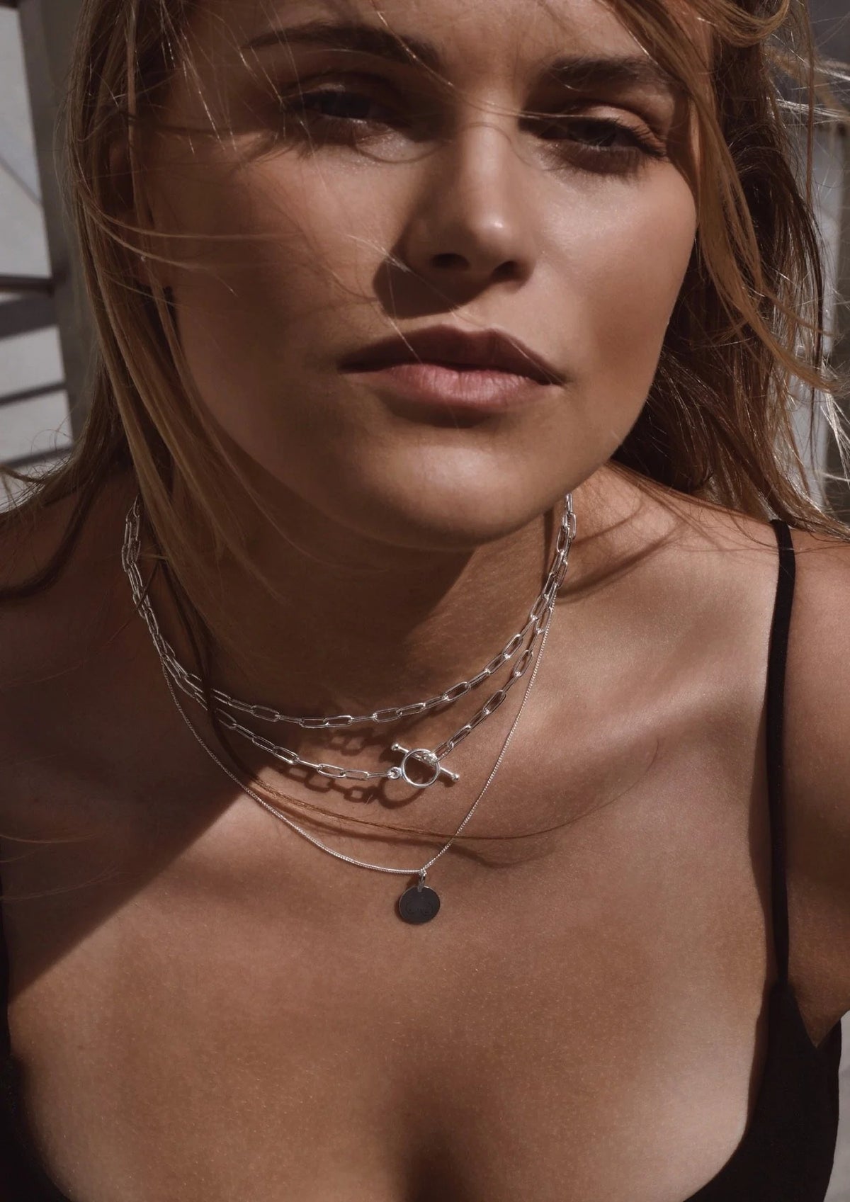 NO MORE Paper Clip sterling silver choker necklace — view 3