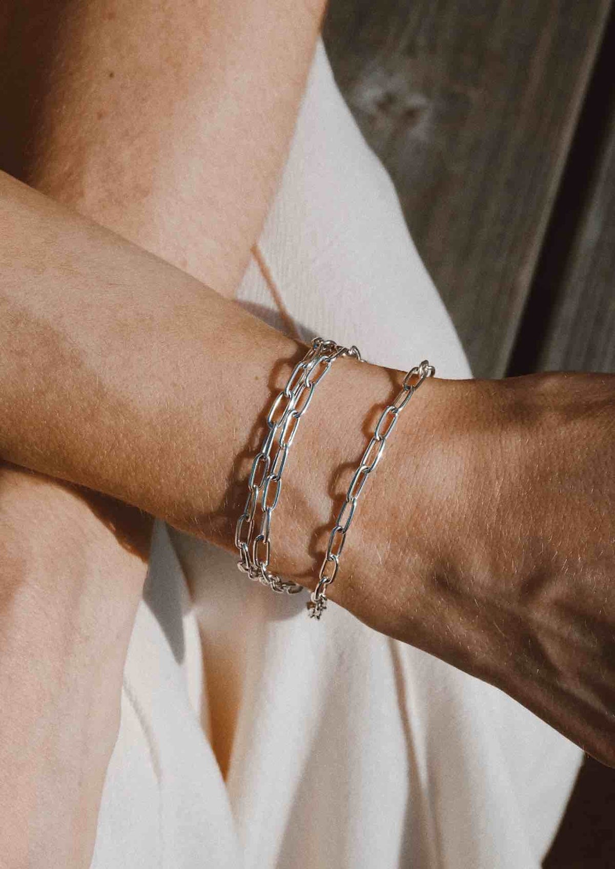 NO MORE Paper Clip Y-necklace in sterling silver — view 4