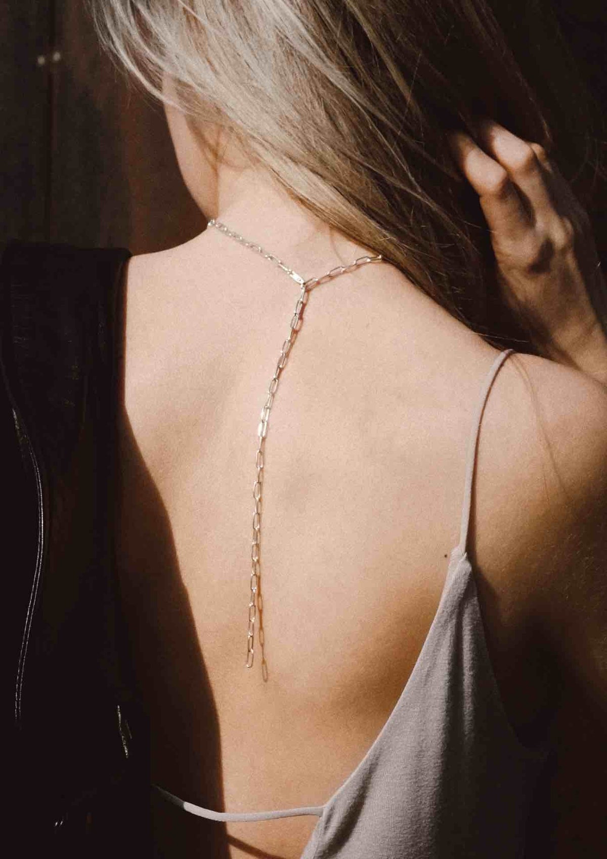 NO MORE Paper Clip Y-necklace in sterling silver — view 6