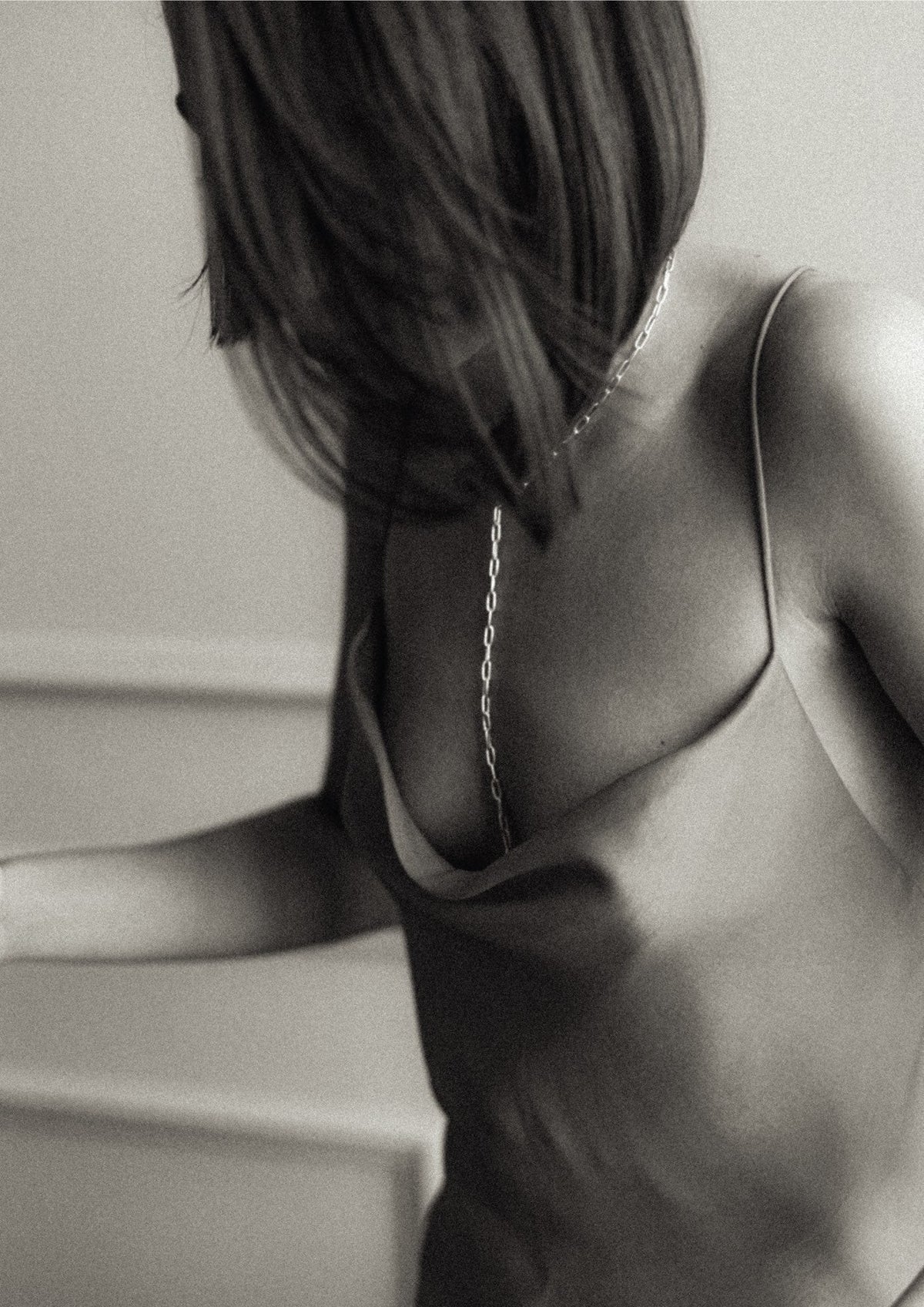 NO MORE Paper Clip Y-necklace in sterling silver — view 7