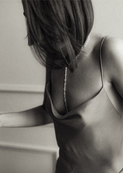 NO MORE Paper Clip Y-necklace in sterling silver — view 7