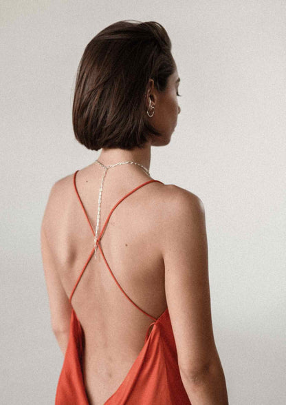 NO MORE Paper Clip Y-necklace in sterling silver — view 8