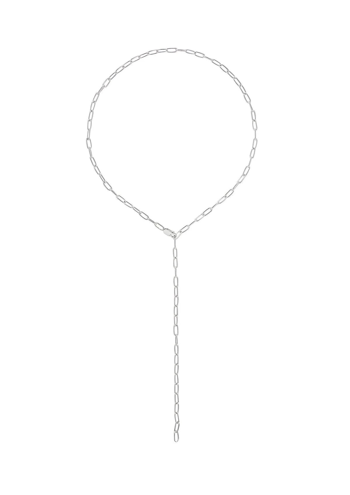 NO MORE Paper Clip Y-necklace in sterling silver — view 12