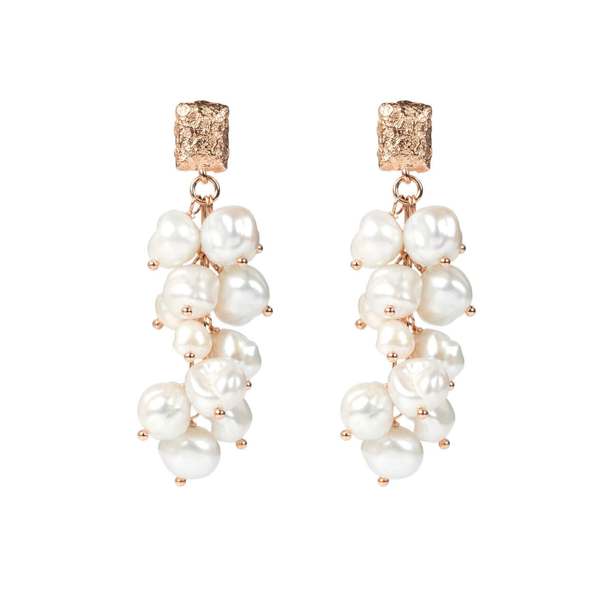 MyaMoon Festive Pearls silver earrings — view 2