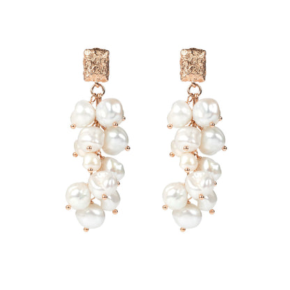 MyaMoon Festive Pearls silver earrings — view 2