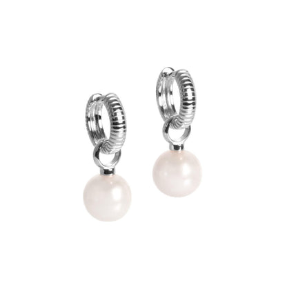 MyaMoon Pearldrop M silver pearl earrings