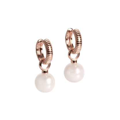 MyaMoon Pearldrop M silver pearl earrings — view 2