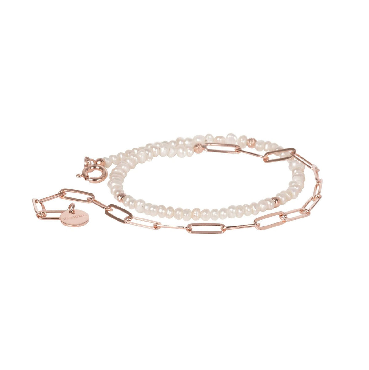 MyaMoon Pearlstring silver pearl bracelet