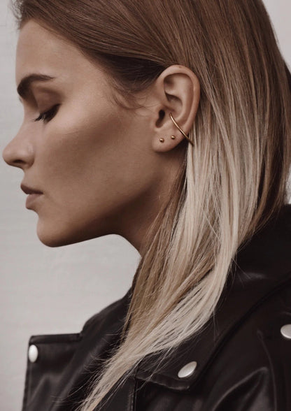 NO MORE Radius gold vermeil drop earrings — view 3