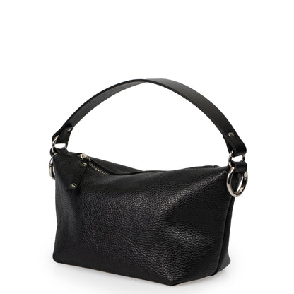 PYKOK Selena soft leather baguette handbag in black — view 6