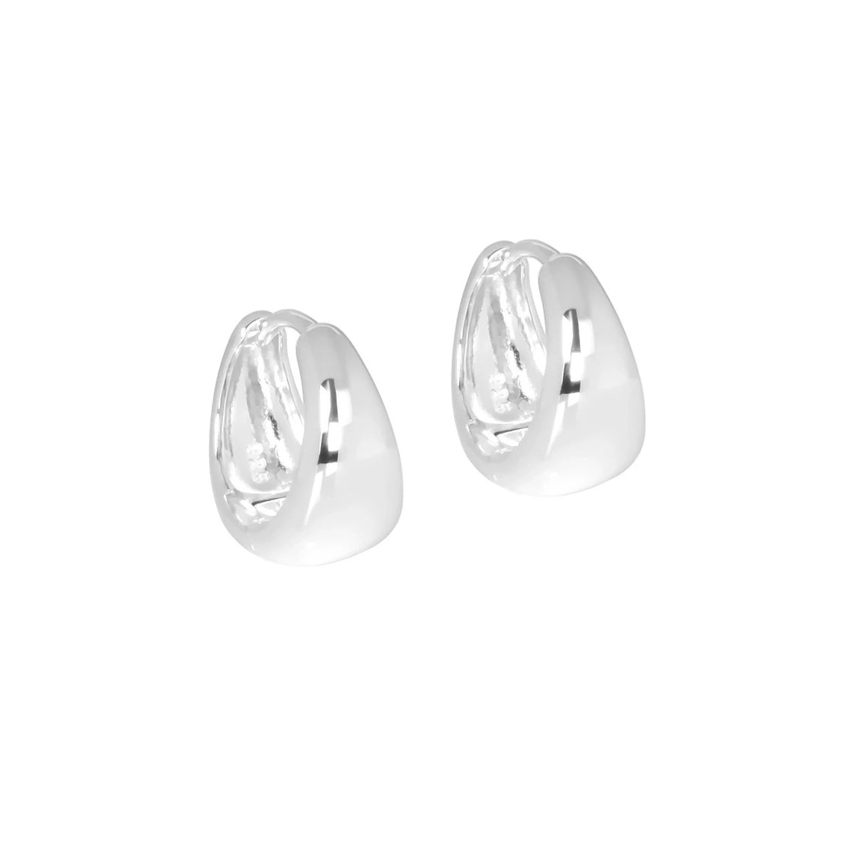MyaMoon Souls Hoops M silver hoop earrings — view 3