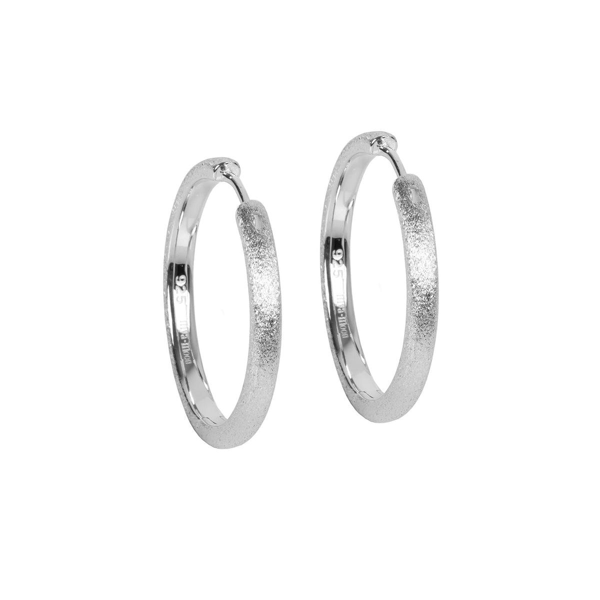 MyaMoon Sugar Hoops L silver hoop earrings — view 3